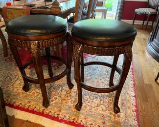 Pair counter height stools