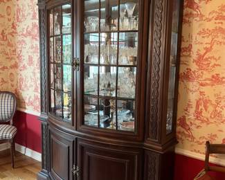 PRESALE Mahogany bow front China Cabinet – 63w x 18d x 86h