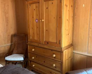 PRESALE pine wardrobe armoire / cupboard - 2 available for matching extra storage - 2 pcs for easier moving