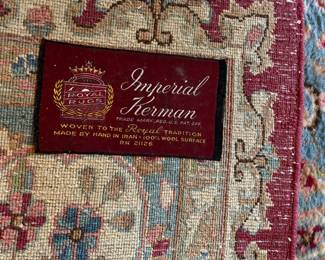 PRESALE Beautiful center medallion wool red area rug. Imperial Kerman, Iran 116.5 x 150 (9’7” x 12’5”)
