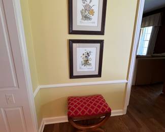 Set of 4 framed vintage botanical prints – 19.5w x 23h