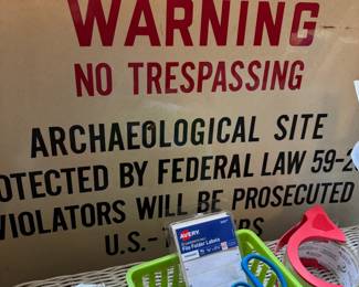 Archaeology metal sign