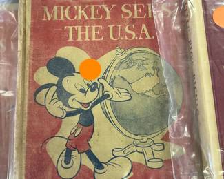 Vintage 1931-1944 Walt Disney Mickey Mouse and friends' children's hand cover books
