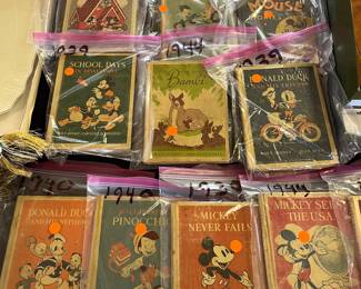 Vintage 1931-1944 Walt Disney Mickey Mouse and friends' children's hand cover books