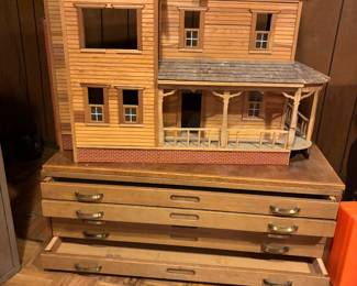 Doll house and Oak map table