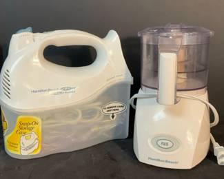 Hamilton Beach Hand Mixer Food Chopper