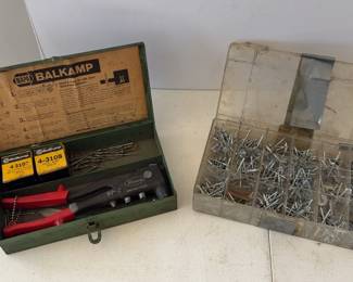 Rivet Gun in Case Plus Lots of Rivets