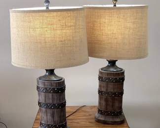 Pair of Rustic Table Lamps