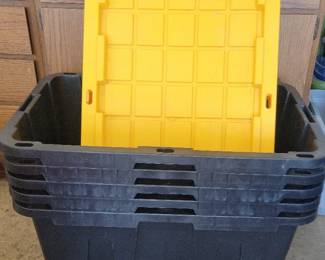 Five Commander 27 Gallon Totes