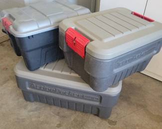 Three Heavy Duty Totes