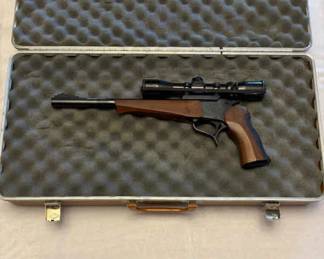 Thompson Center Arms .22 Hornet Super 14 Pistol with 2x7 Burris Scope with Case
