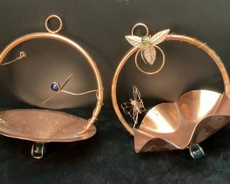 Copper Hanging Bird Feeders