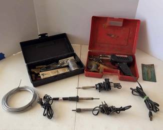 4 Soldering Guns, 2 Cases More