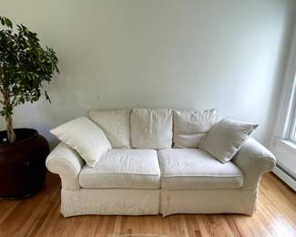 White Upholstered Couch