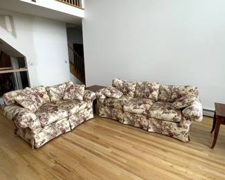Floral Fabric 3 Seater and 2 Seater Sofa Couch Set