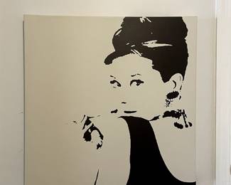 Vintage Audrey Hepburn Canvas Print 35" x 35" 90 X 90CM pop art