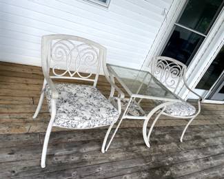 Outdoor Glass Dining Table and Chairs