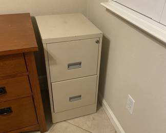 Metal filing cabinet