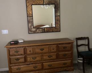 Bedroom dresser and mirror