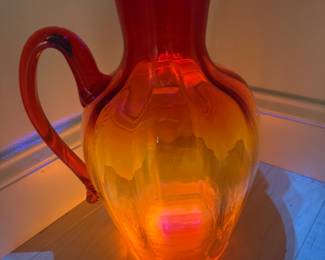 Blenko glass - glows with cadmium!