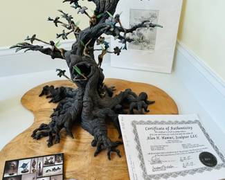 ACCEPTING ALL OFFERS!
A work of art from the studios of
Alan H. Hamwi, Sculptor LLC
Title of Piece: The Faerie Tree
Edition: 1 of 35
Medium: Cast Bronze
Dimensions: 23" x 20" X 18"
Date of Creation: 2013
Foundry: American Bronze Foundry
Sale of work of art valued at $18,900.00 this 8th Day of August, 2014.