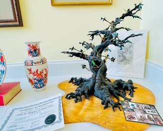 ACCEPTING ALL OFFERS!
A work of art from the studios of
Alan H. Hamwi, Sculptor LLC
Title of Piece: The Faerie Tree
Edition: 1 of 35
Medium: Cast Bronze
Dimensions: 23" x 20" X 18"
Date of Creation: 2013
Foundry: American Bronze Foundry
Sale of work of art valued at $18,900.00 this 8th Day of August, 2014.