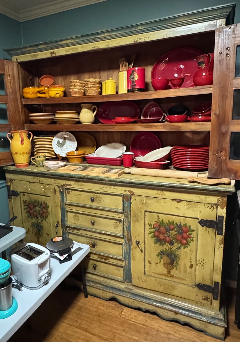 French Hand Painted Cupboard
