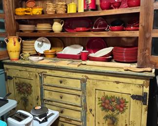 Beautiful French Hand Painted Cupboard