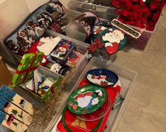 Variety of Christmas decor.