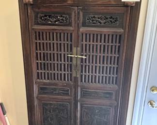Asian Cabinet and decor.