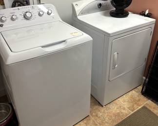 GE electric dryer and washer.