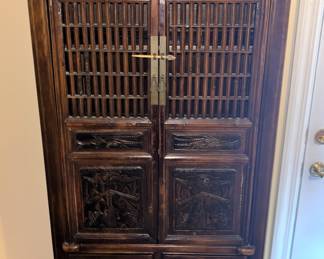 Asian Cabinet and decor.