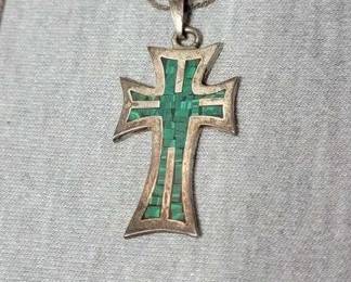 Sterling Silver Pendant and 19 Necklace (1)