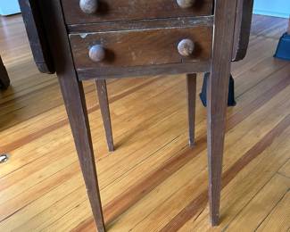 Antique drop leaf side table.