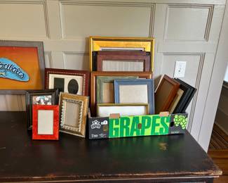 Picture frames.