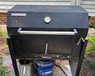 Large charcoal grill.