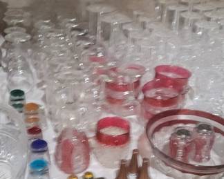 glassware along with Waterford