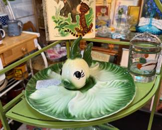Vintage Children's books, beautiful serving trays, lamps and more.