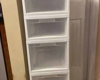 Six Stacking Plastic Drawers