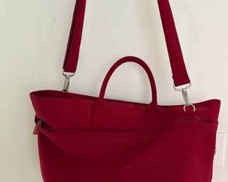 Y2k red microfiber tote