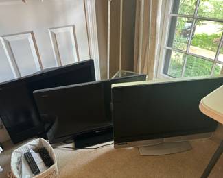 2 Sony TVs and 2 Vizio TVs (one not pictured here).