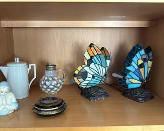 Tiffany-style butterfly lamps
