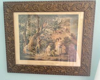 Antique framed print