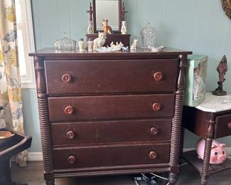 Antique spindle dresser