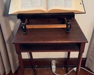 Wooden Telephone Table And Book Stand