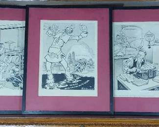 S. Warren Political Cartoon Framed Prints
