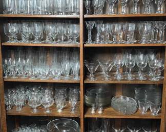 Vintage Wheat Etched Crystal Glassware