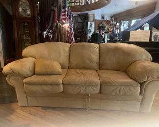 Butter soft leather sleep sofa highest offer worth $4500