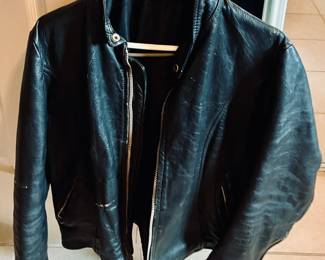 Leather riding jacket