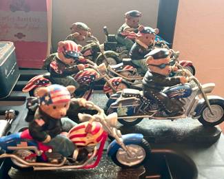 Bear To Be Wild" figurine from the Faithful Fuzzies "Born to Ride" Collection